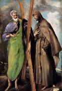 GRECO, El St Andrew and St Francis oil painting on canvas